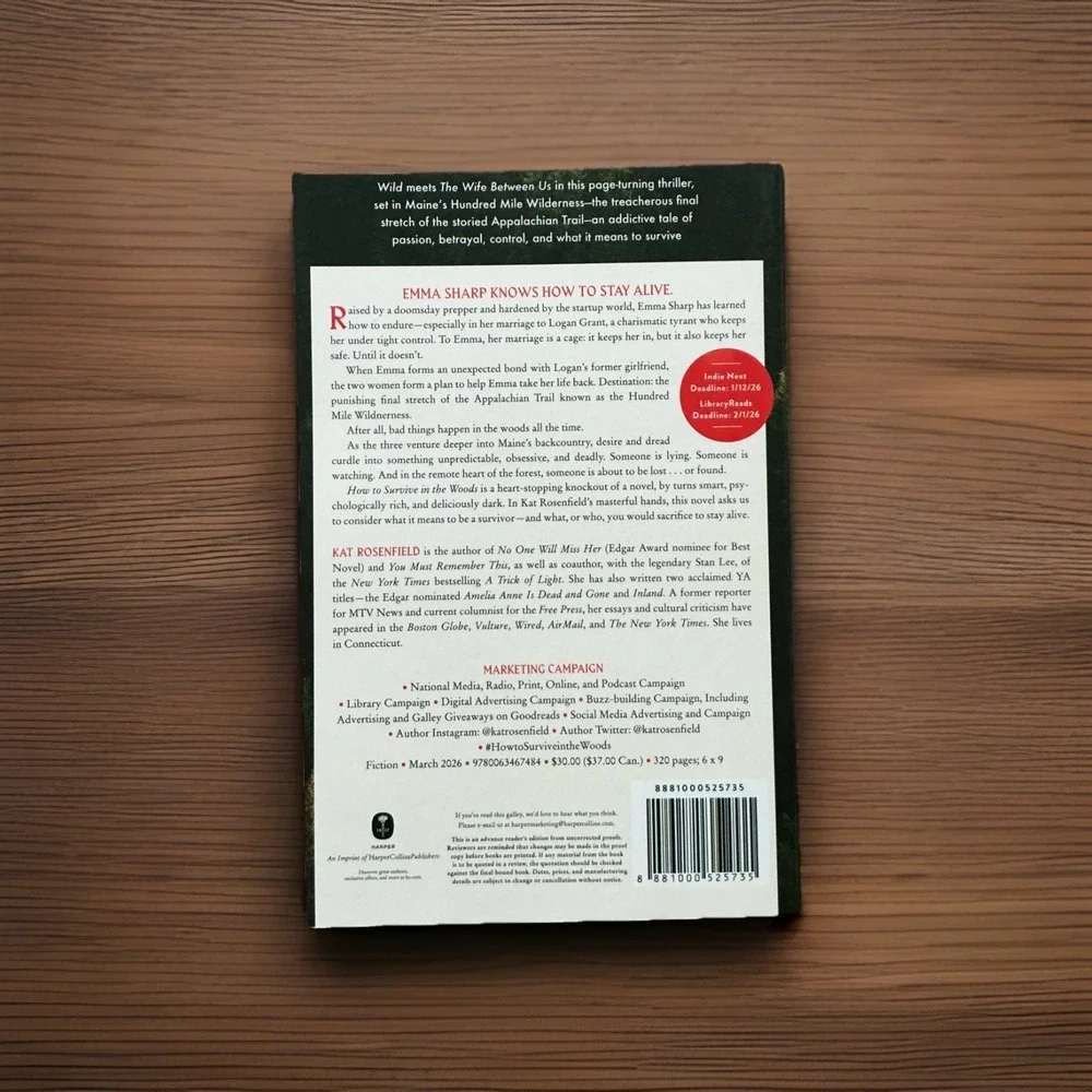 Kat Rosenfield - HOW TO SURVIVE IN THE WOODS - A Novel-Advanced Reader Edition